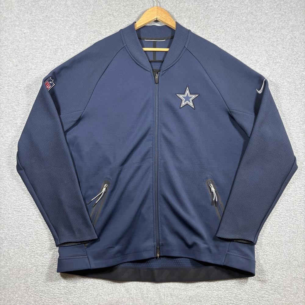 Nike Dallas Cowboys Onfield Dri-Fit Full Zip Track Jacket Mens XXL 852896-419